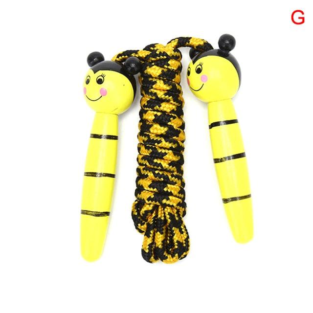 Cute Wood Handle Jumping Rope For Children