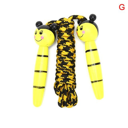 Cute Wood Handle Jumping Rope For Children