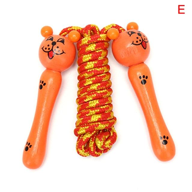 Cute Wood Handle Jumping Rope For Children