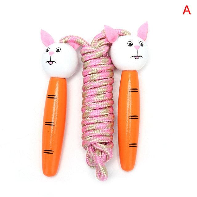 Cute Wood Handle Jumping Rope For Children