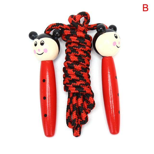 Cute Wood Handle Jumping Rope For Children