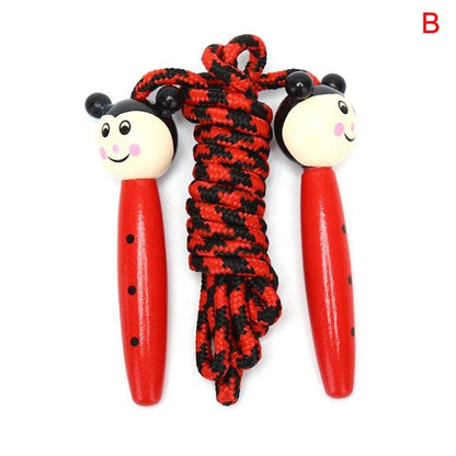 Cute Wood Handle Jumping Rope For Children