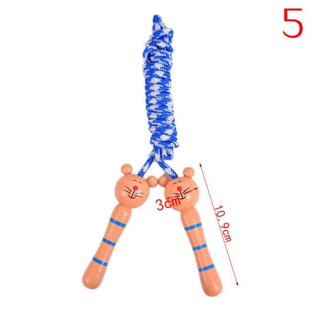 Cute Wood Handle Jumping Rope For Children