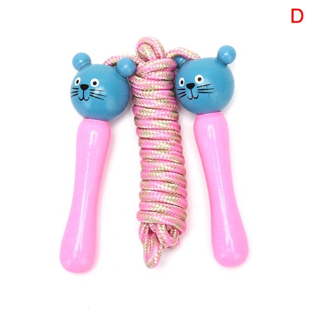 Cute Wood Handle Jumping Rope For Children