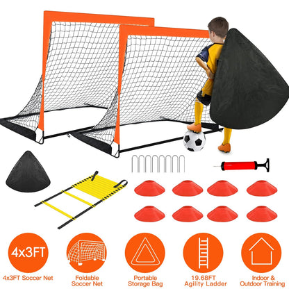 Gbruno Kids Soccer Training Set (4x3 ft Goal)