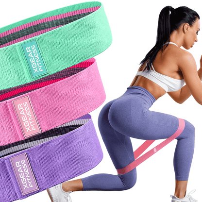 XGear Fitness Set of 3 Womens  Exercise Bands