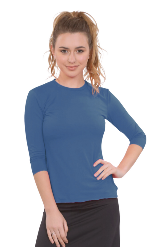 Relaxed Fit 3/4 Sleeve Swim & Exercise Top -